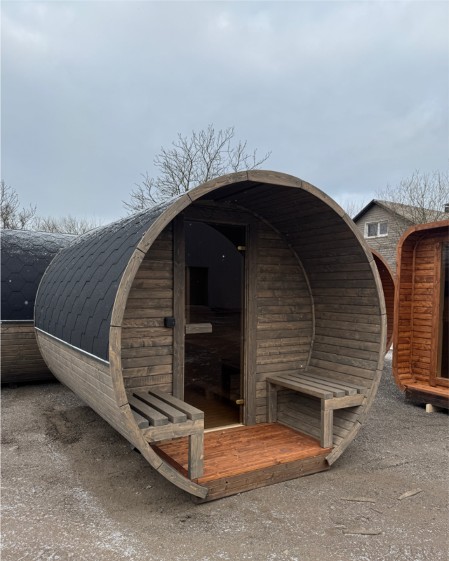 3M Sauna Barrel with terrace - Image 4