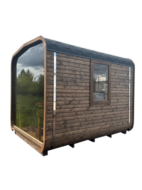 3M Cube sauna with Full Moon panorama window