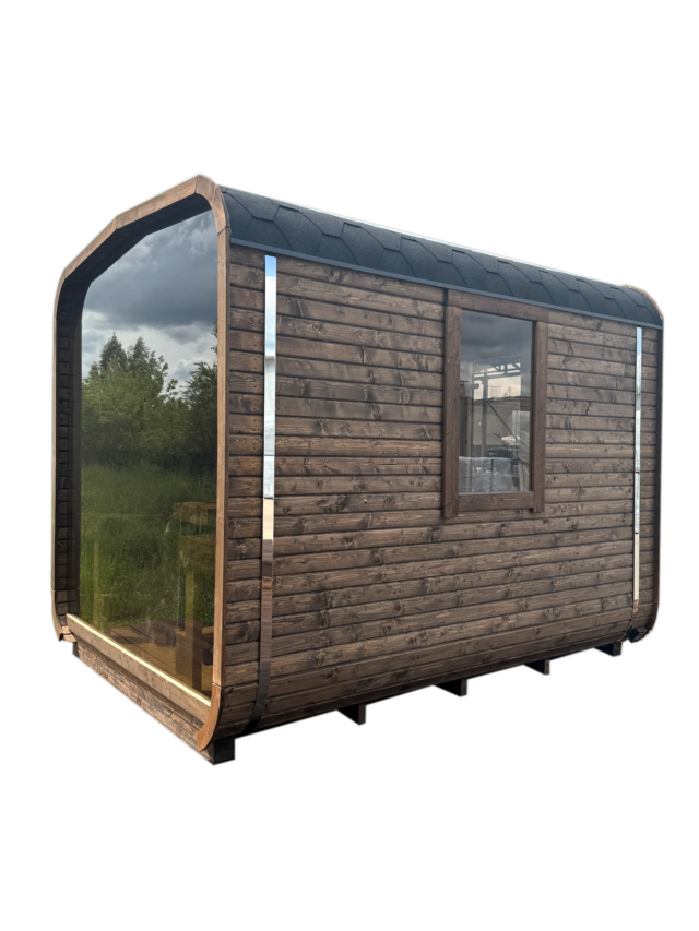 3M Cube sauna with Full Moon panorama window