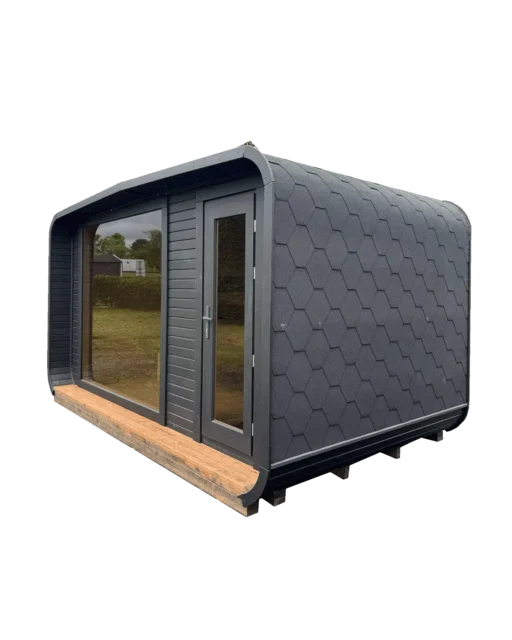 4M Cube Wide Black Sauna