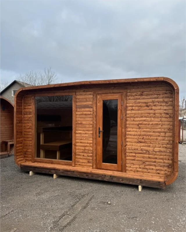 4M Cube Wide Sauna with Relax Room - Image 2