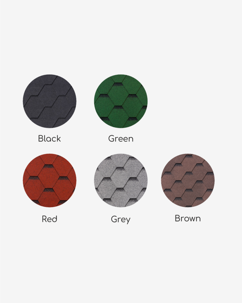 Bitumen shingles colours for sauna