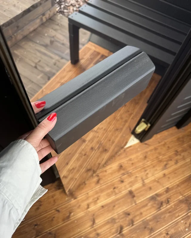 Door glued with mirror film