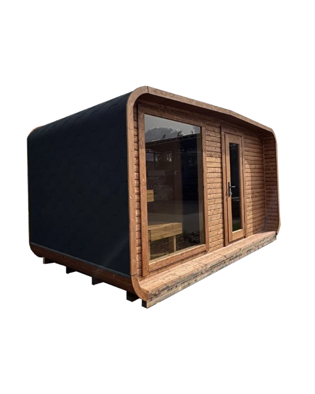 4M_Cube Wide Sauna with changing room