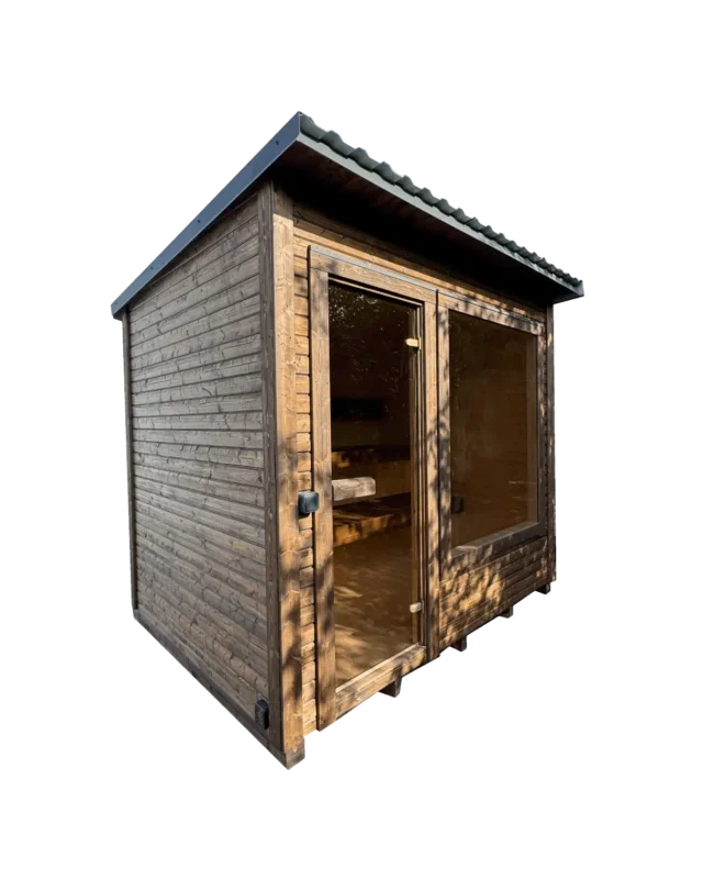 Sauna with window