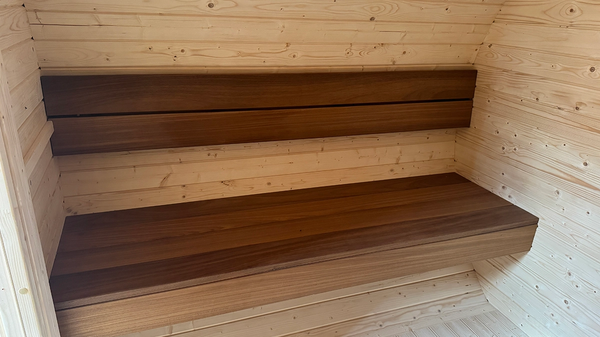 4m Barrel sauna with relax room - Image 4