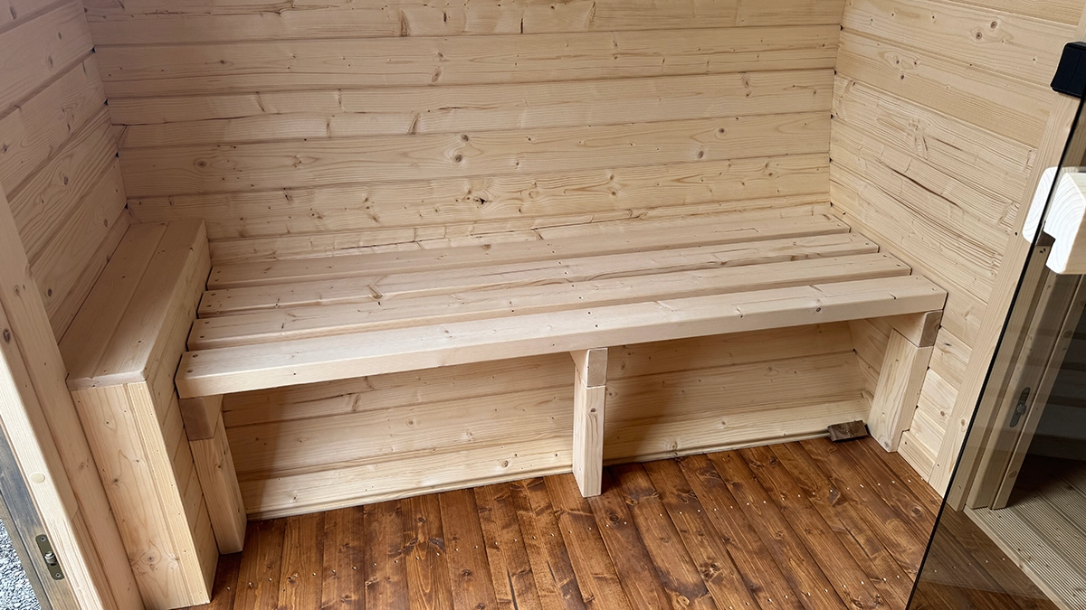 4m Barrel sauna with relax room - Image 5