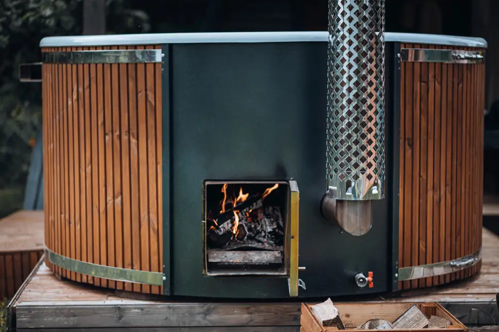 wood burning heater for hot tub